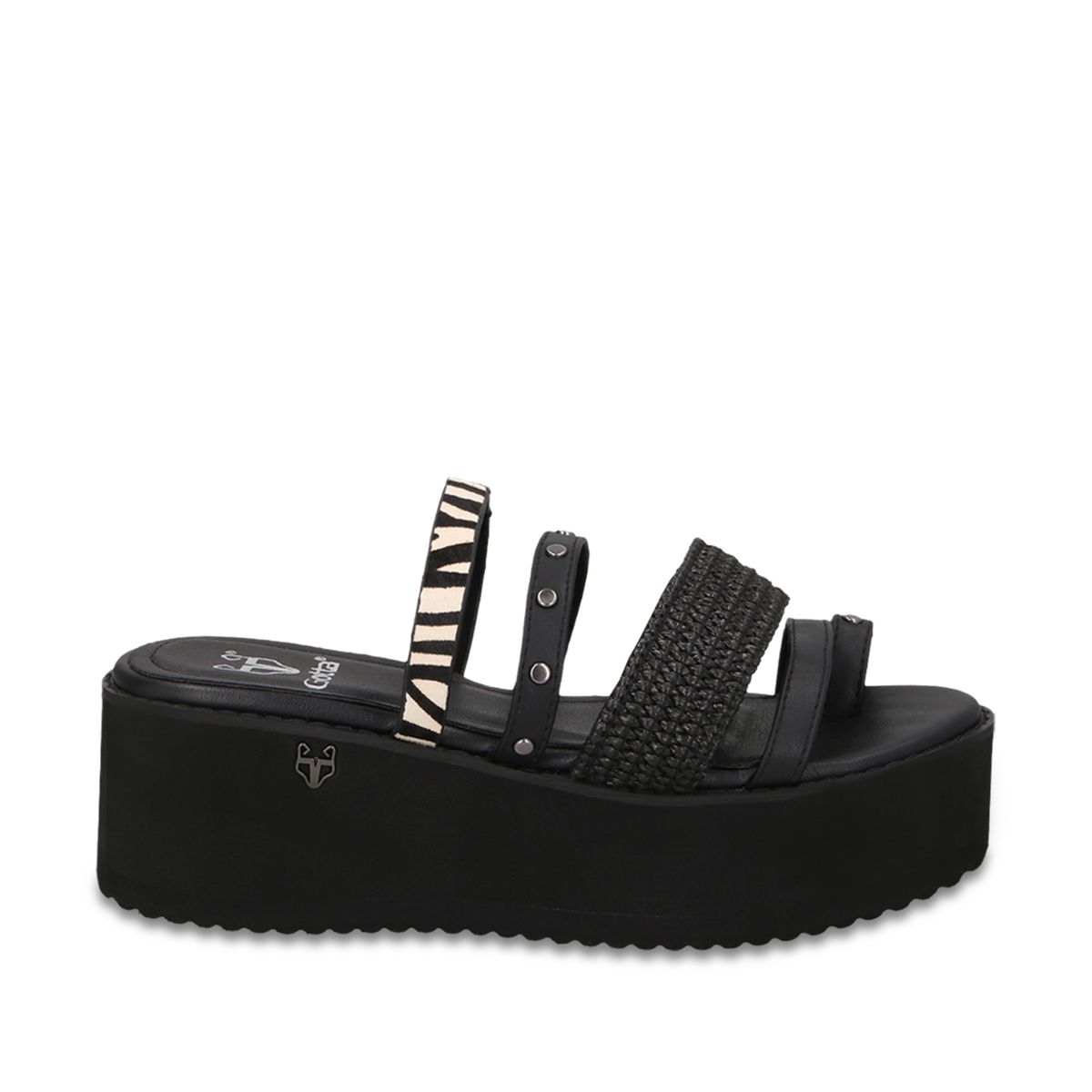 GOTTA - Sandalia Plataforma Negra Mujer 15617 Gotta