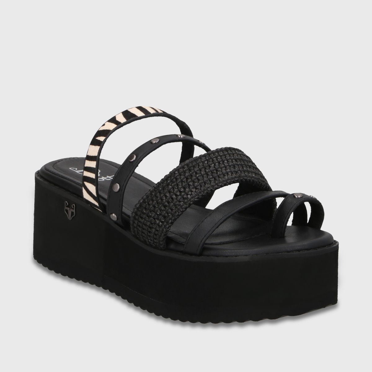 GOTTA - Sandalia Plataforma Negra Mujer 15617 Gotta