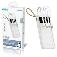 GENERICO - Power Bank cargador Portátil 10000 mAh blanco luces led Maxam