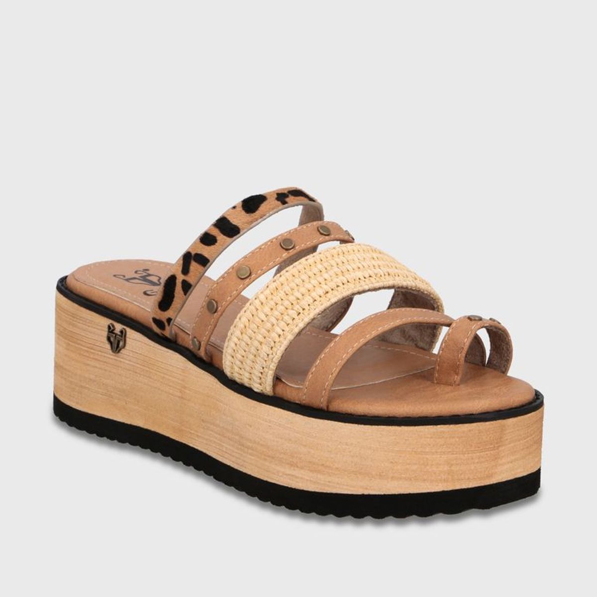 GOTTA - Sandalia Plataforma Beige Mujer 15617