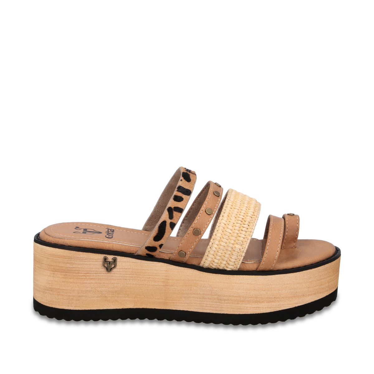 GOTTA - Sandalia Plataforma Beige Mujer 15617 Gotta