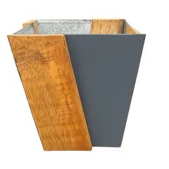 GENERICO - Macetero Ecológico Brote Circuito Verde color Gris