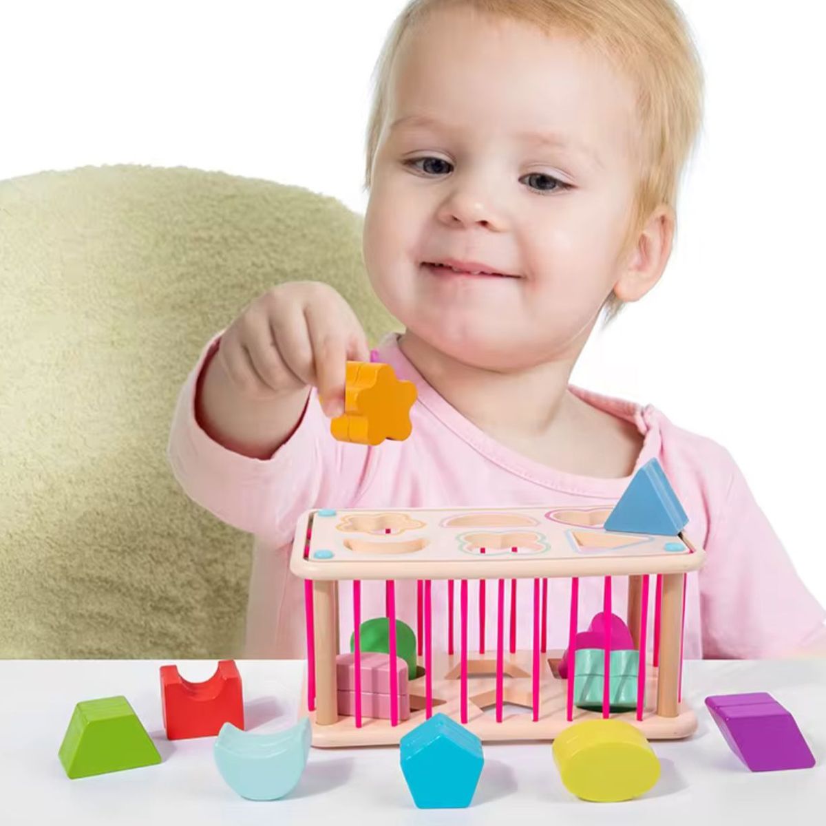 GENERICO - Juguete Clasificador Infantil Didáctico De Madera 3+