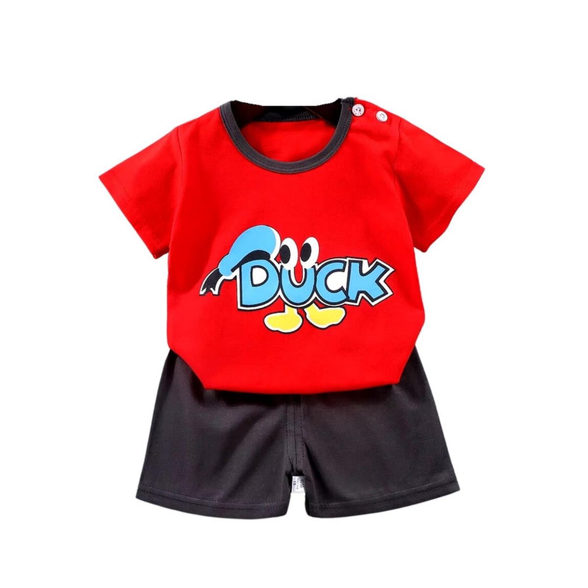 KIVARA - Pijama Niño Algodon Manga Corta Short Duck