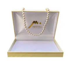 MALLORCA - Collar de Perlas 50cm 9mm de Enchapado en Oro Broche Timón