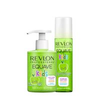 Set Shampoo + Desenredante Equave Kids Manzana Verde