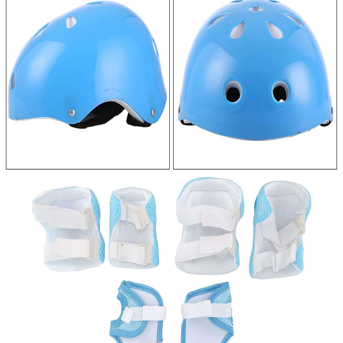 GENERICO - Kit Protección para patinar Seguridad Niño Azul