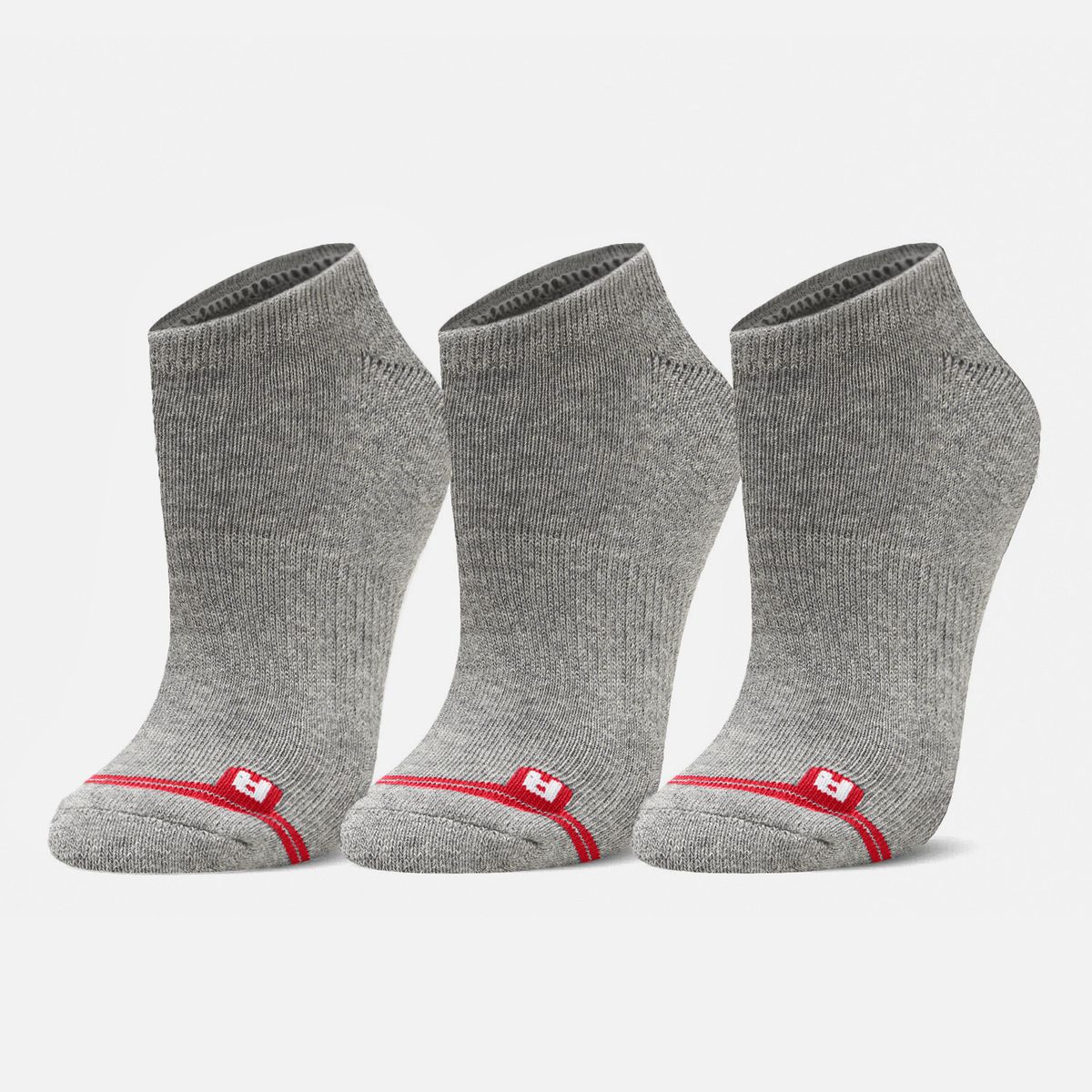 LIPPI - Calcetines Logo Lippi Pack No Show Gris Lippi