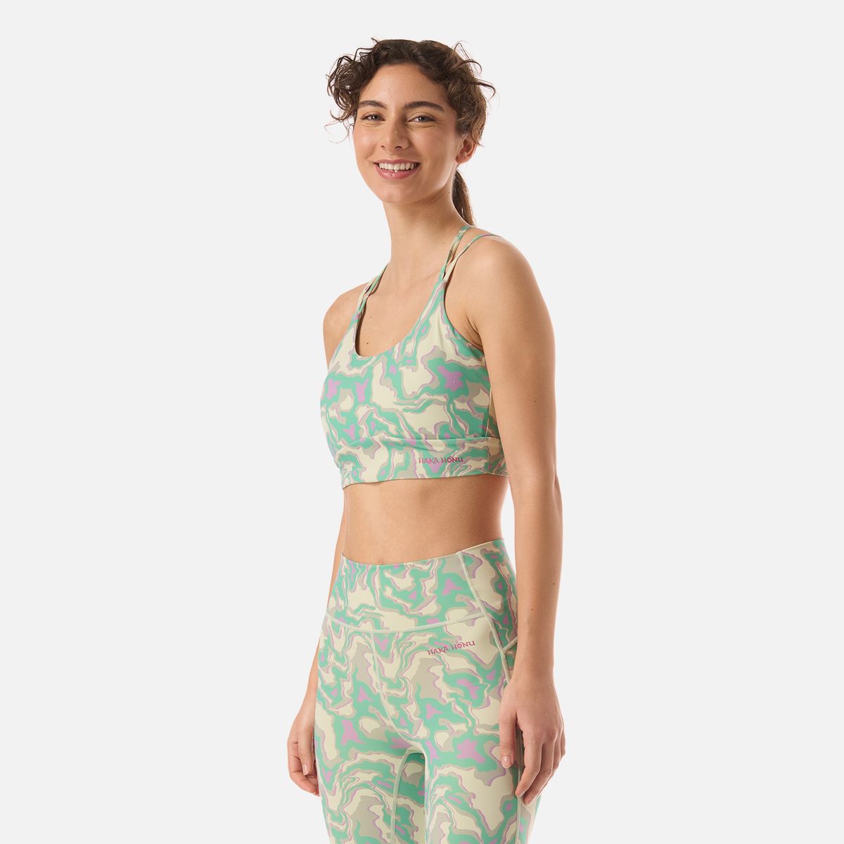 HAKA HONU - Peto Mujer Copihue Print Menta Haka Honu