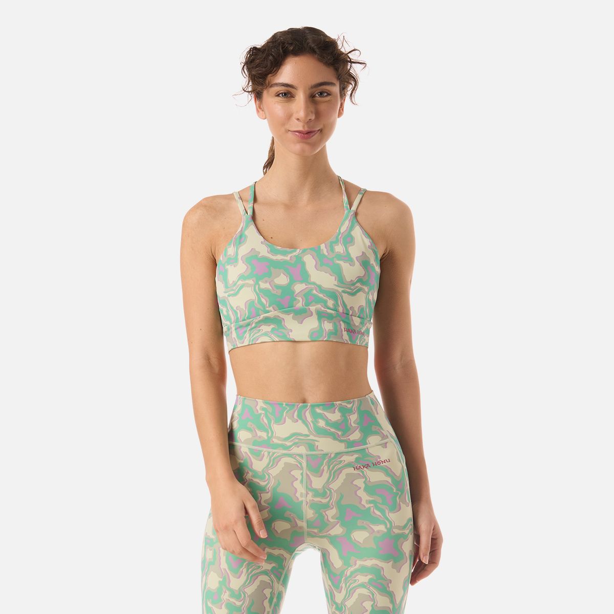 HAKA HONU - Peto Mujer Copihue Print Menta Haka Honu