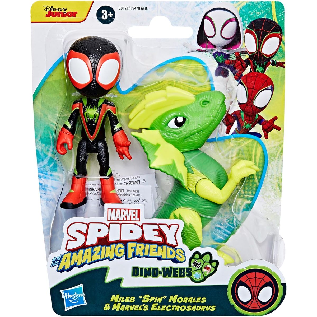 HASBRO - Figura Spidey & Friends Miles  Spin  Morales Y Electrosaurus
