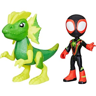 Imagen 2 del producto Figura Spidey & Friends Miles Spin Morales Y Electrosaurus