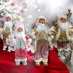 GENERICO - Viejo Pascuero Adorno Navideño Decorativo 30 Cm Rosado