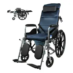 NANOFORT - Silla De Ruedas Reclinable Con Inodoro Baño Integrado