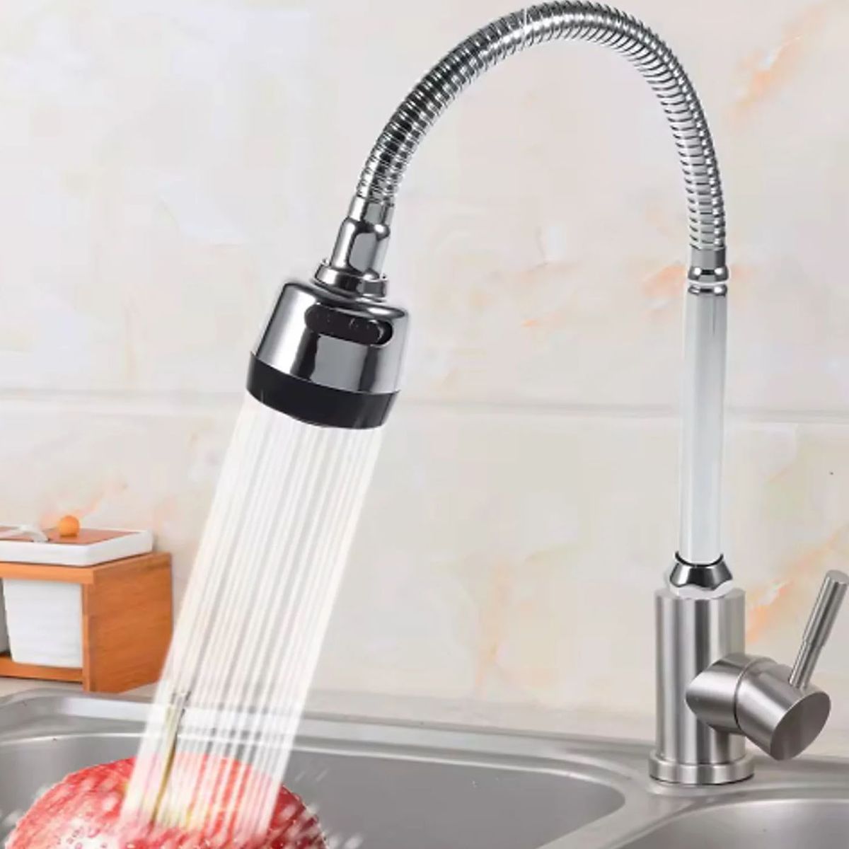 GENERICO - Adaptador de Grifo de Agua Giratorio 360° Negro