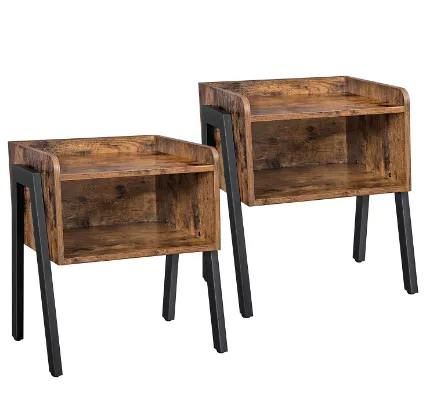 Pack 2 Mesa Auxiliar Velador Rustic