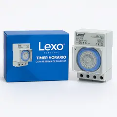 LEXO - Timer horario Electric 16A 220V con reserva de marcha