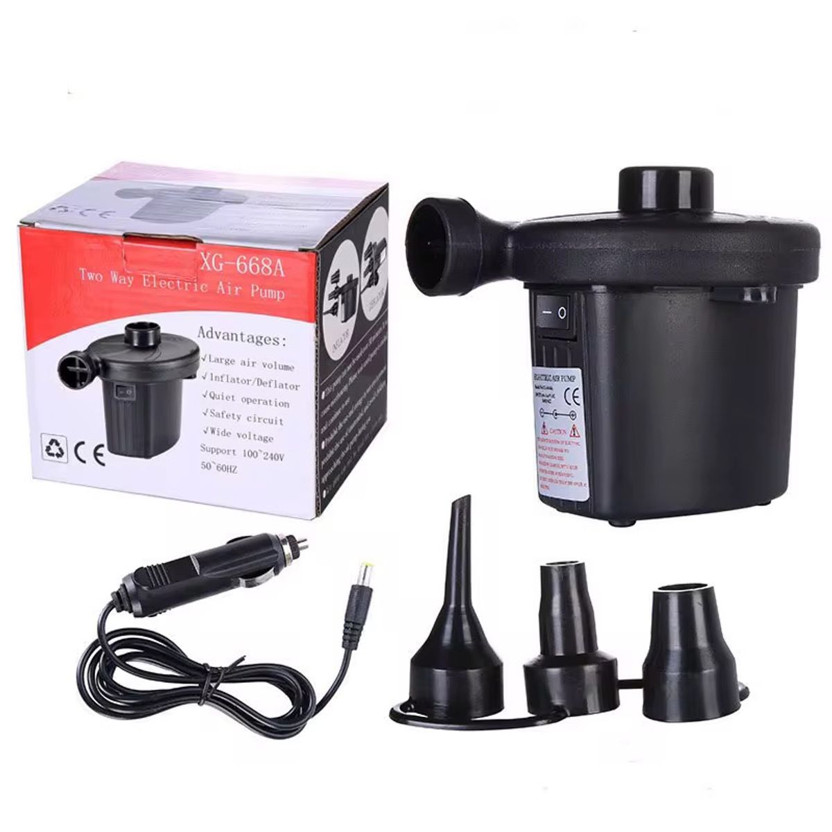 U BUY - Inflador portatil 12v 220 para auto y hogar