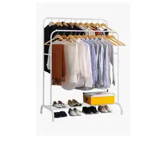 GENERICO - Perchero Organizador Colgante de Ropa Doble Barra Tendedero