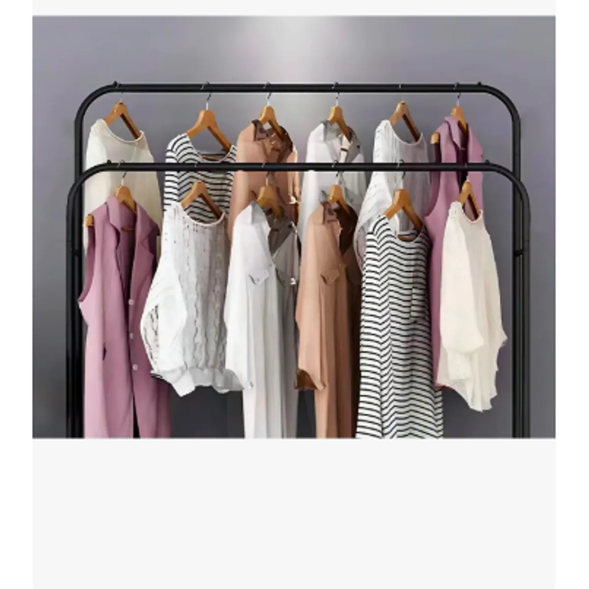GENERICO - Perchero Organizador Colgante de Ropa Doble Barra Tendedero