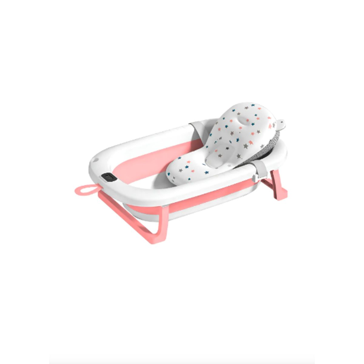 GENERICO - Tina Bebe Bañera Plegable Termometro Malla de Cojin Baño