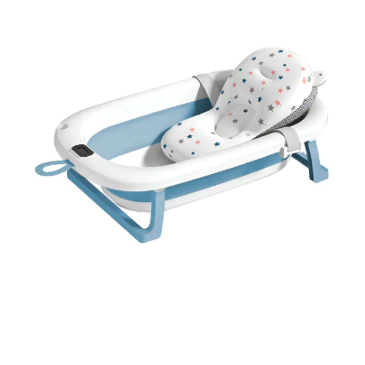 GENERICO - Tina Bebe Bañera Plegable Termometro Malla De Cojin Baño