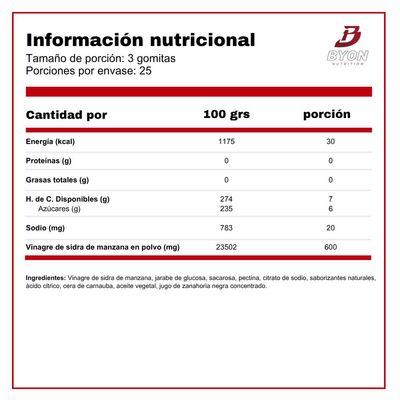 Imagen 2 del producto Vinagre de Manzana 600 mg 75 gummies