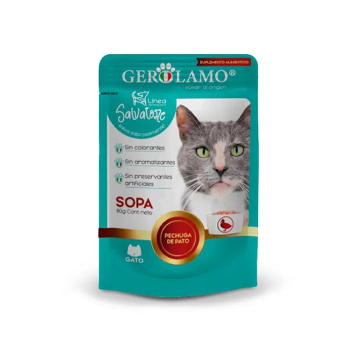 GENERICO - Gerolamo Salvatore Drink para gatos Pato 80g