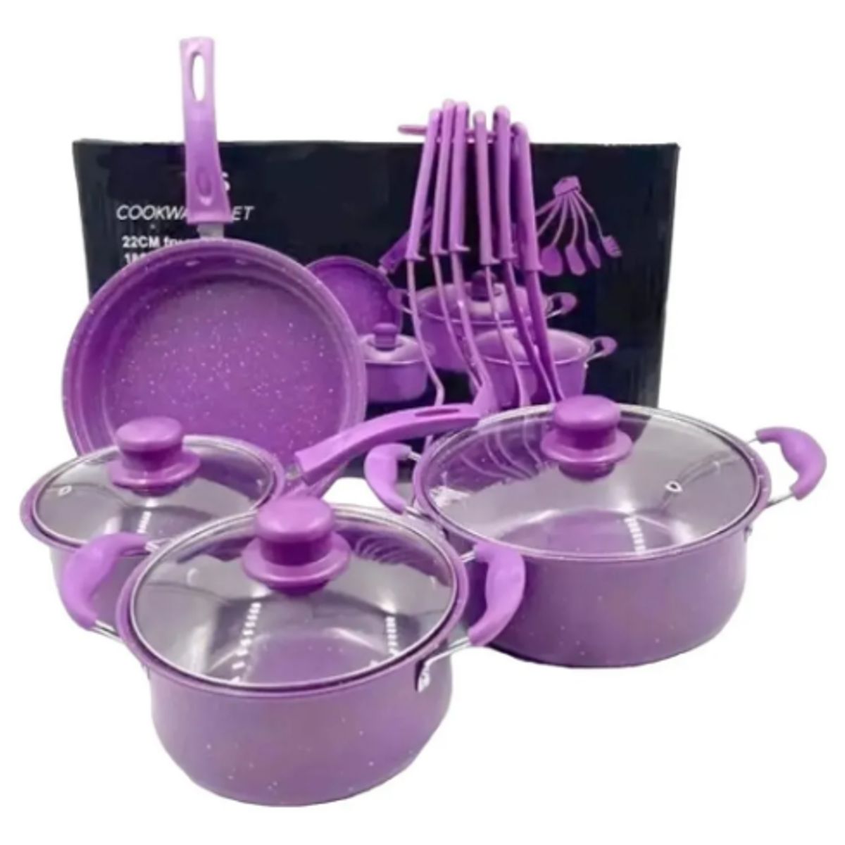 GENERICO - Set De Ollas Cocina Batería Antiadherente 14 Piezas
