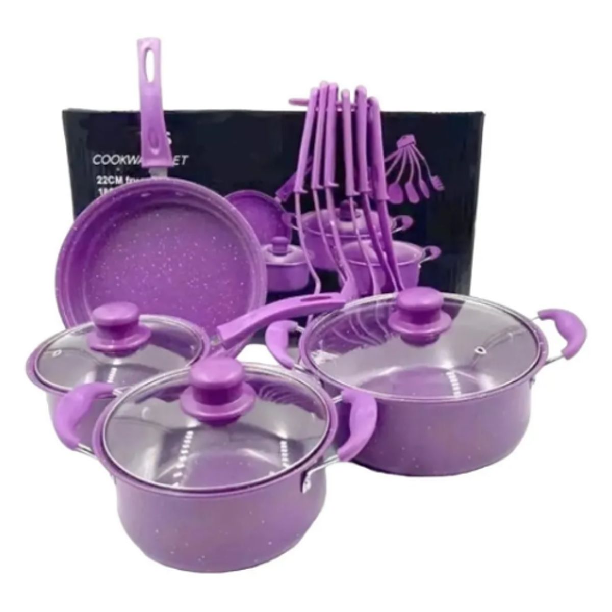 GENERICO - Set De Ollas Cocina Batería Antiadherente 14 Piezas