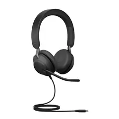 JABRA - Evolve2 40 SE Auriculares USB-C Stereo, Certificado Microsoft Teams, Diadema Oficina, Cancelación de Ruido, Profesional, Confort, Llamadas, Work From Home