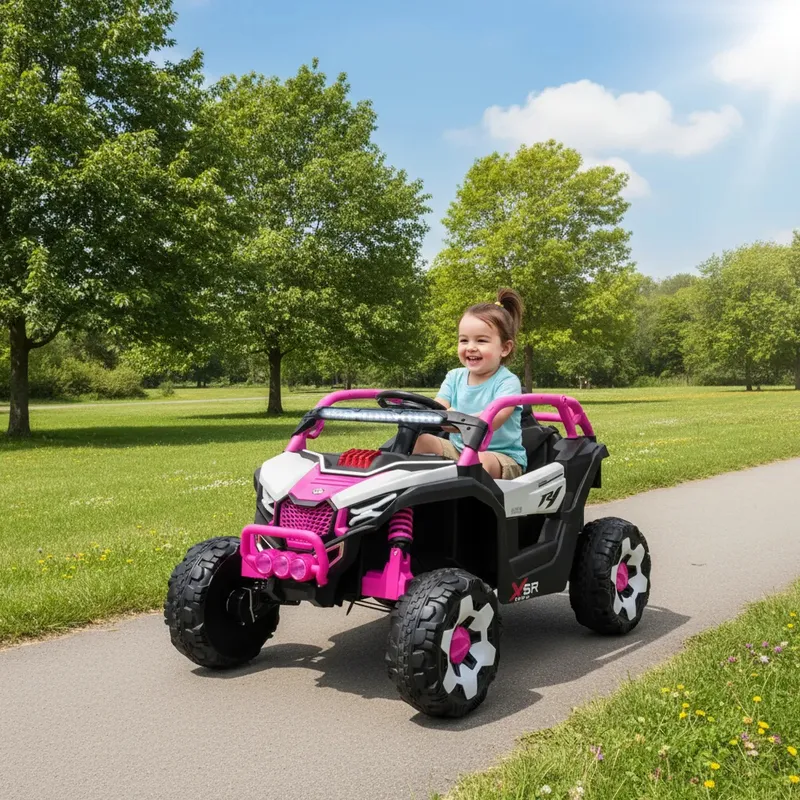 GENERICO - Auto Eléctrico Buggy 12v 4x4 Recargable Para Niñas Rosa