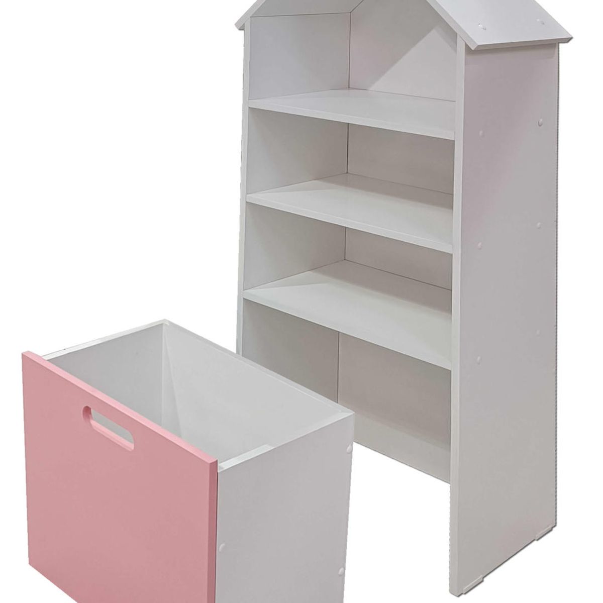 DECORACION CREATIVA - Juguetero Repisa Casa Infantil- Rosada