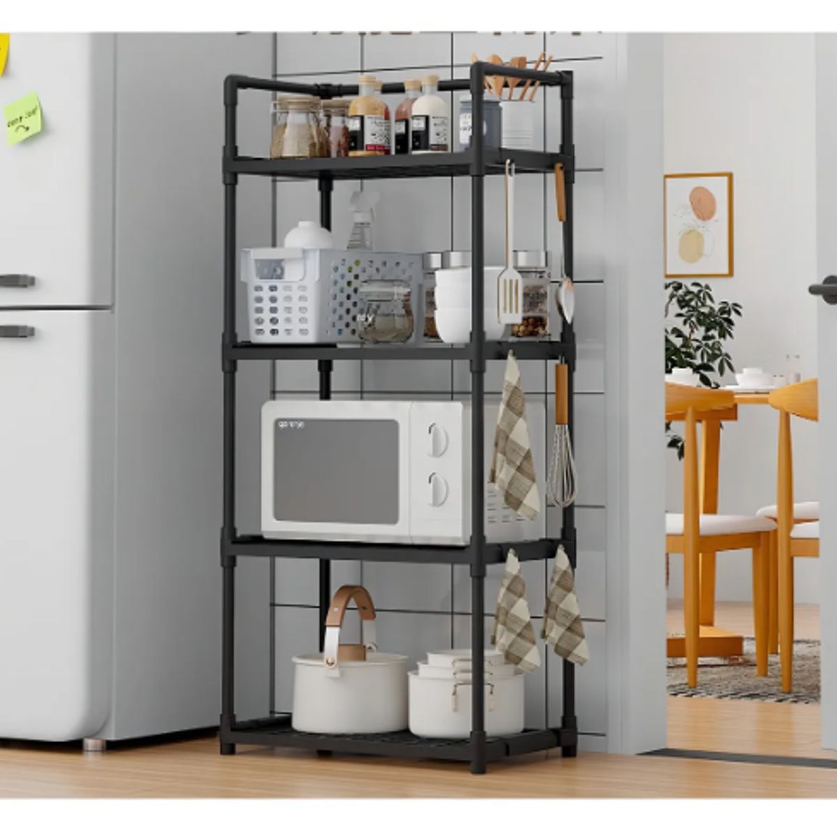 GENERICO - Estante Organizador De Baño Cocina Sala Multifuncional Color Negro