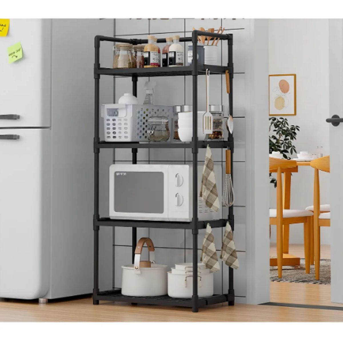 GENERICO - Estante Organizador De Baño Cocina Sala Multifuncional Color Negro