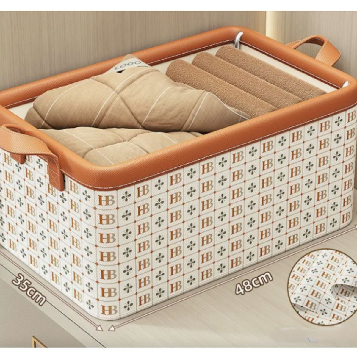GENERICO - 2 Cajas Organizadoras Plegables Grandes Y Apilables De 48 Cm