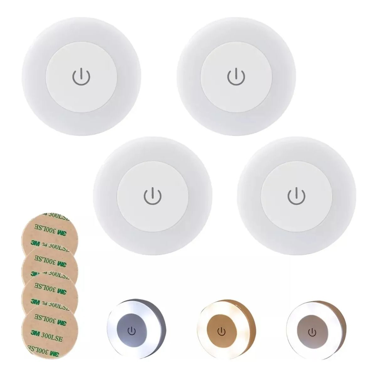 GENERICO - Luz De Led Clóset Lámpara Armario Noche Recargable Usb 4pzs