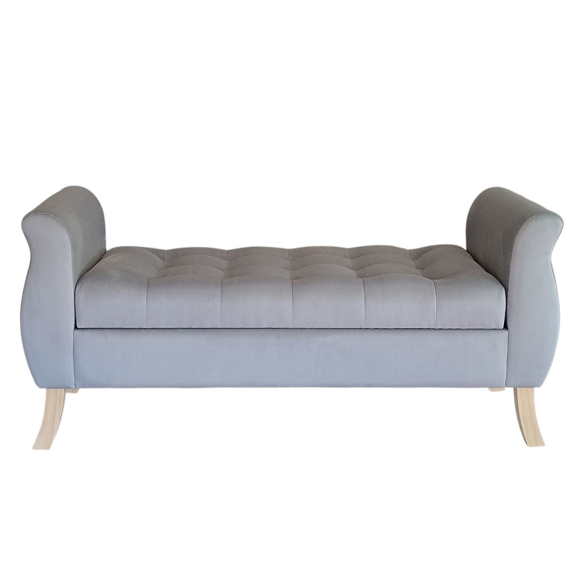 GENERICO - Banqueta Baúl Atenas Color Gris Perla