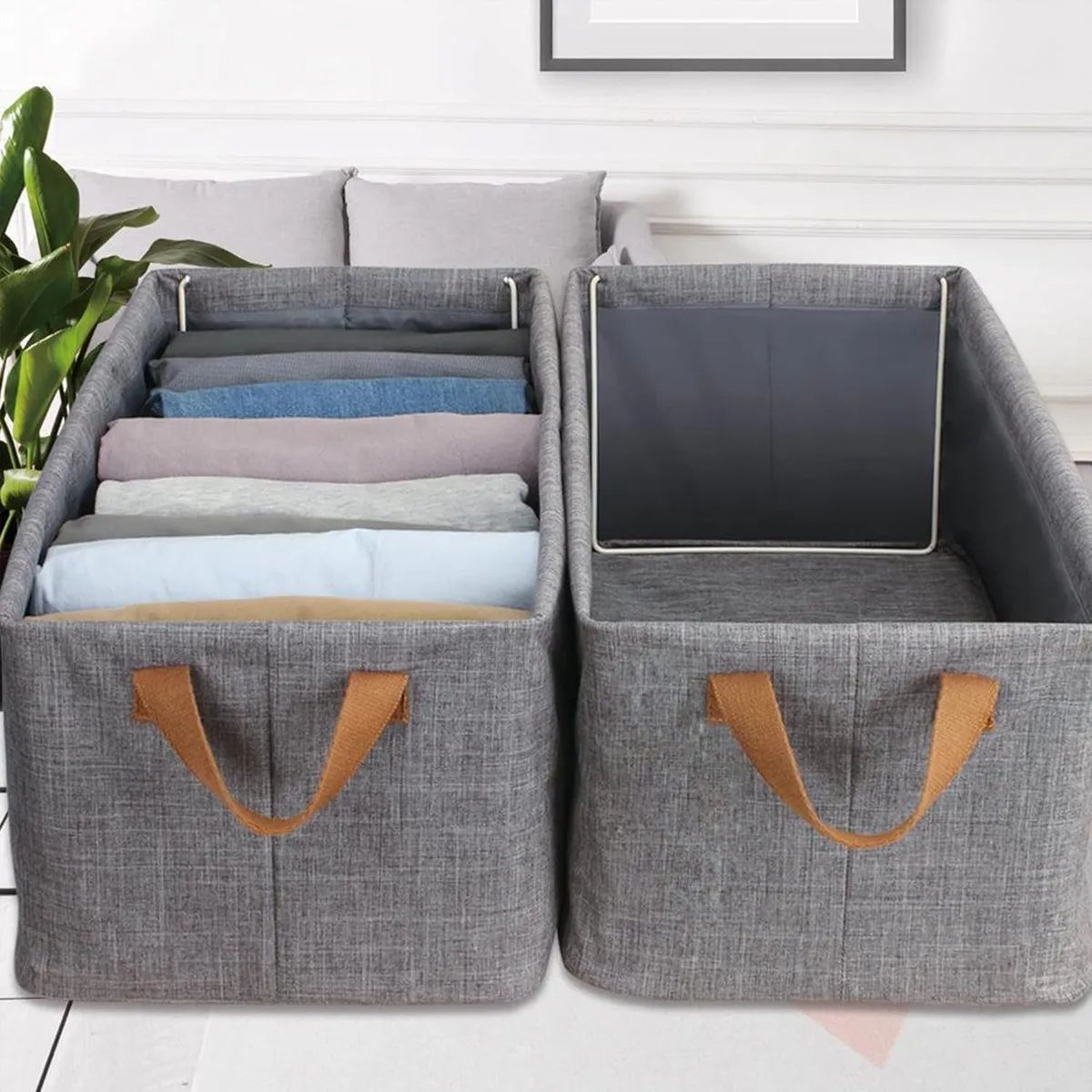 GENERICO - 2 Cajas Organizadoras Para Ropa (47 Cm X 28 Cm X 20 Cm)