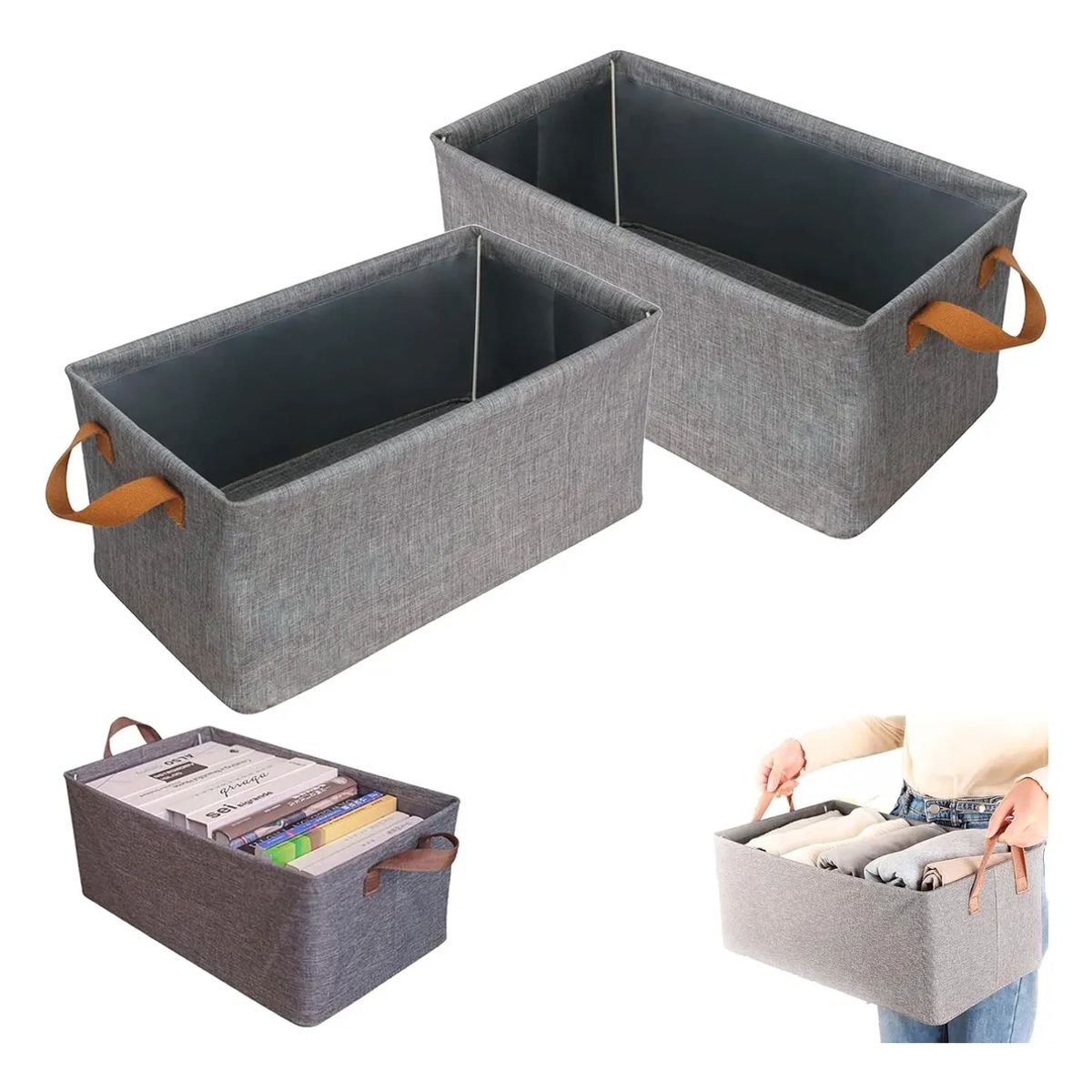 GENERICO - 2 Cajas Organizadoras Para Ropa (47 Cm X 28 Cm X 20 Cm)