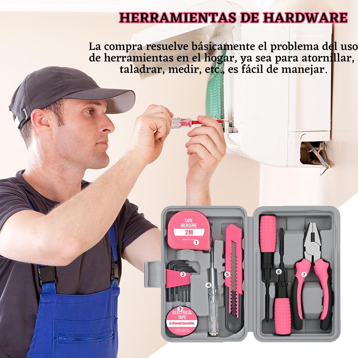 GENERICO - Mini Juego De Herramientas Pequeñas De 13 Piezas Con Caja