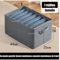 GENERICO - 4pzs Organizador De Ropa De Armario Para Jeans Con Gris