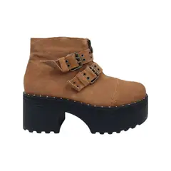 HERIEL - Botín Camel Plataforma Mujer