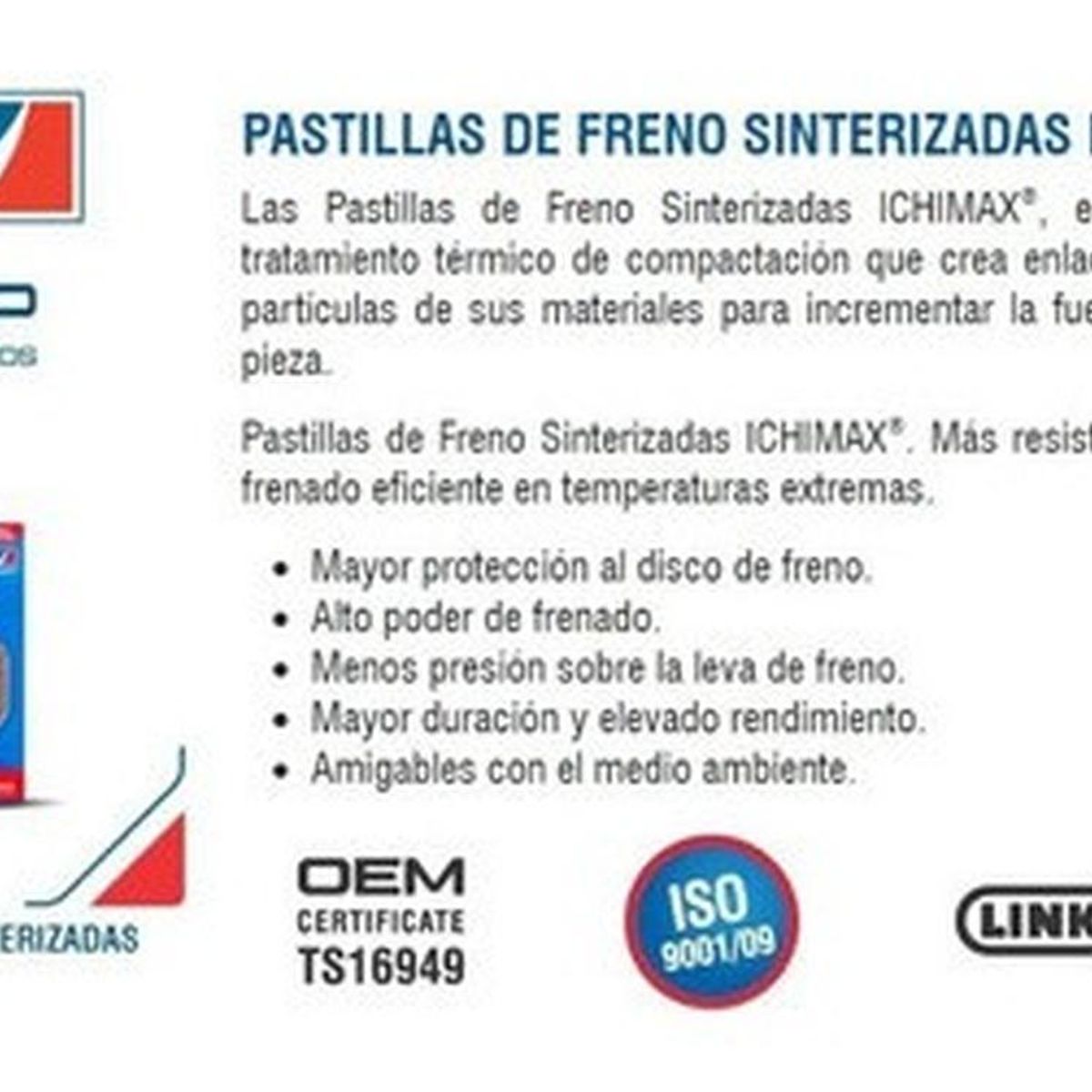 GENERICO - Pastillas De Freno Delanteras Yamaha Mt 07 Sinterizadas Japonesas