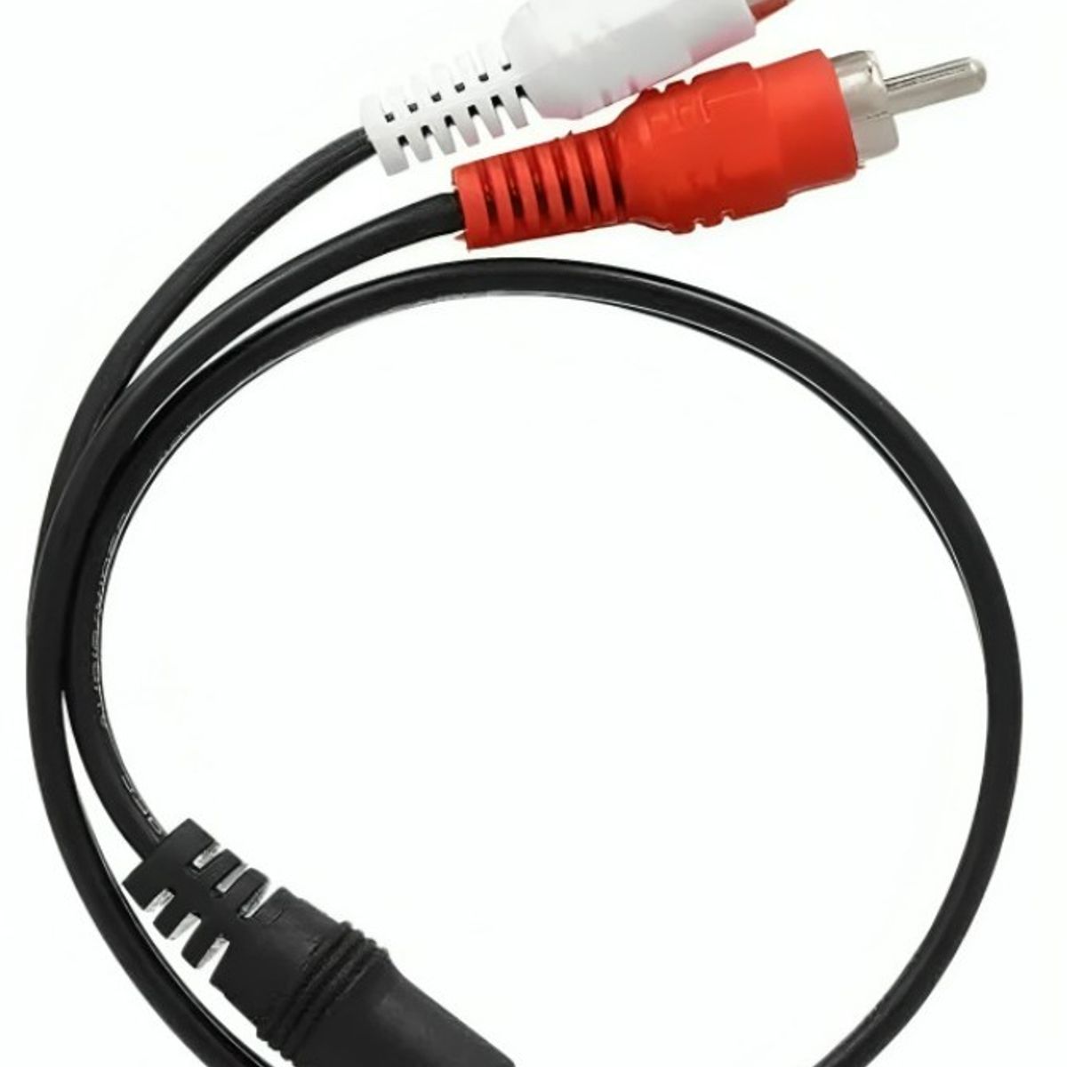 GENERICO - Cable de Audio Hembra 35 a 2 PLUG Blanco Rojo