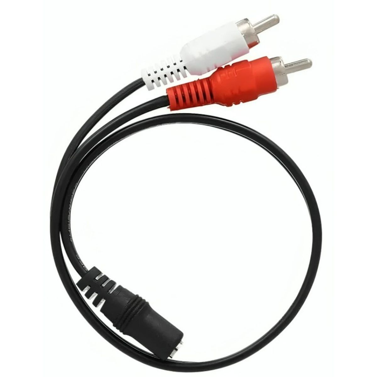 GENERICO - Cable de Audio Hembra 35 a 2 PLUG Blanco Rojo