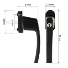 GENERICO - Manilla Cremona Con Llave Ventanas De Aluminio Y PVC