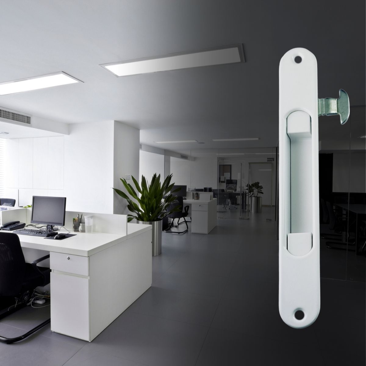 GENERICO - Set 2 Seguros Pestillo HT E-25 - Ventana Corredera Aluminio