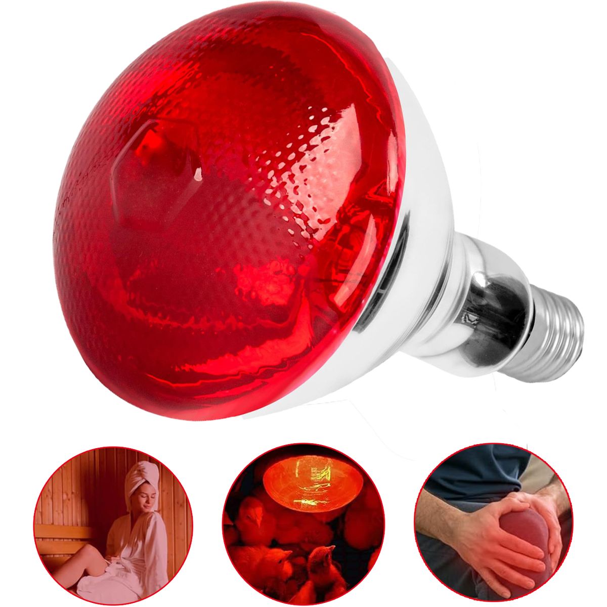 GENERICO - Ampolleta De Luz Infraroja Para Calor Terapéutico 275w