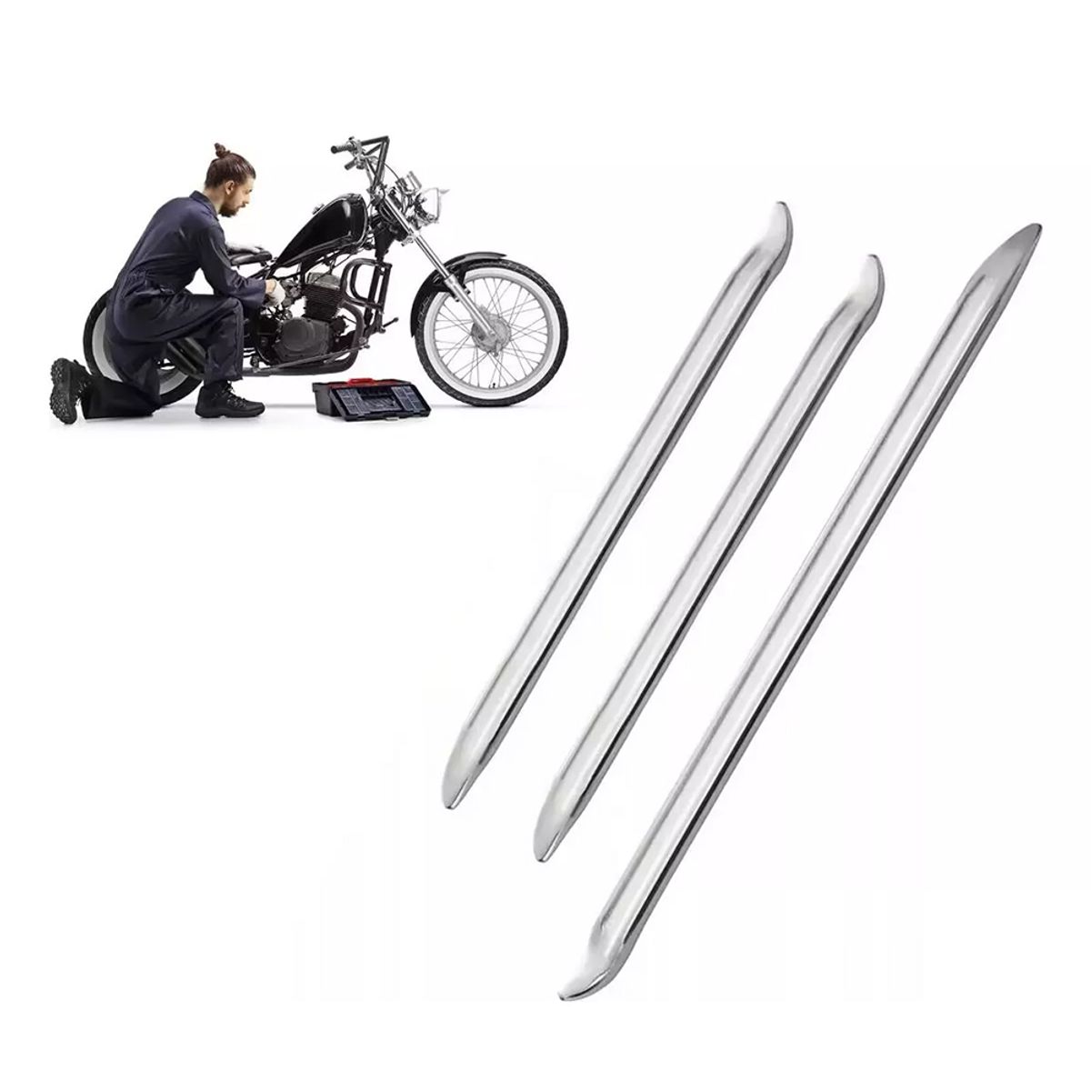 ATURE - Set De 3 Desmontador De Neumáticos Moto Bicicleta,30 Y 40 Cm